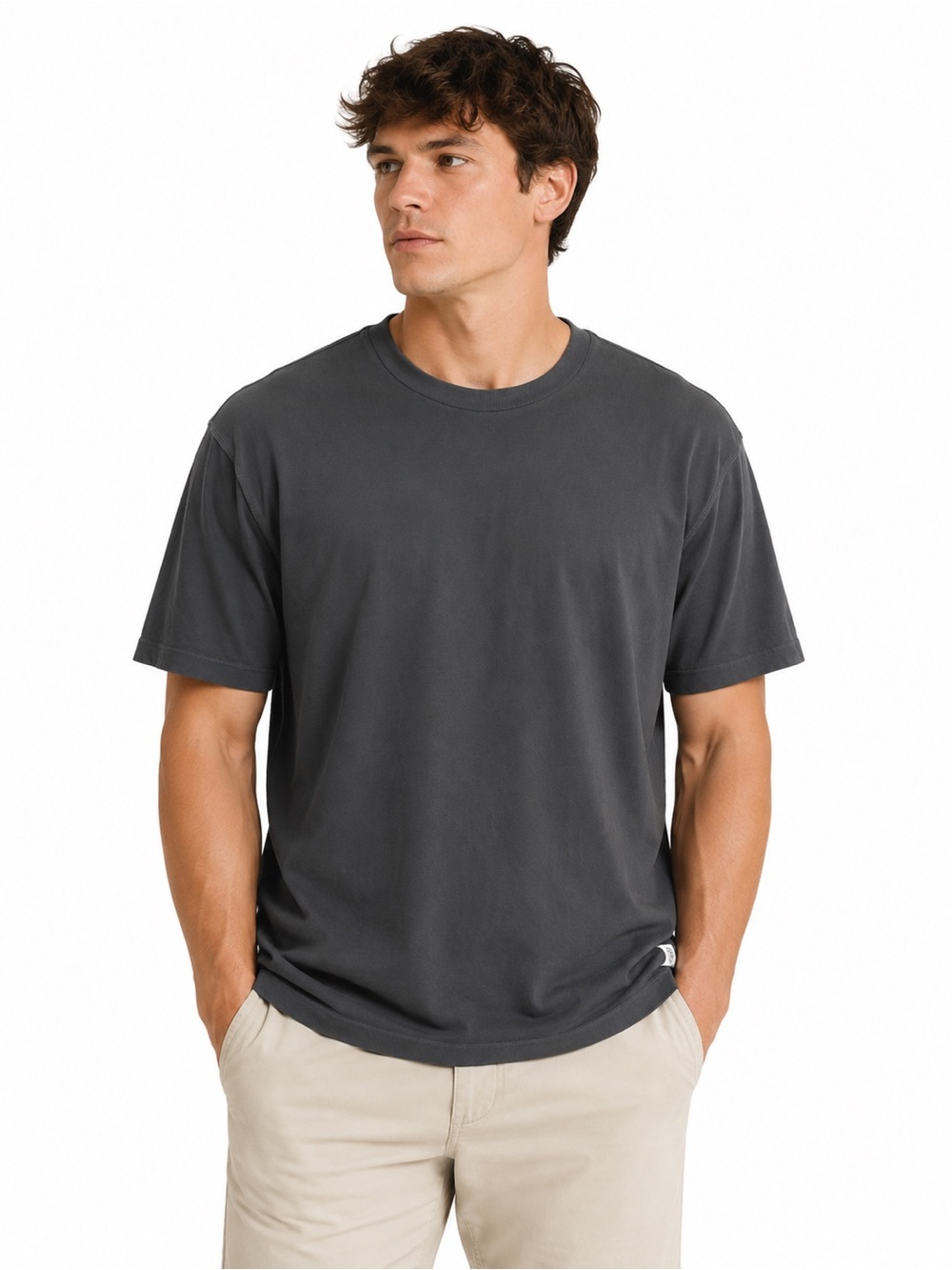 Reigning Champ Nylon Training Performance Midweight Athletic T-Shirt Grey Large